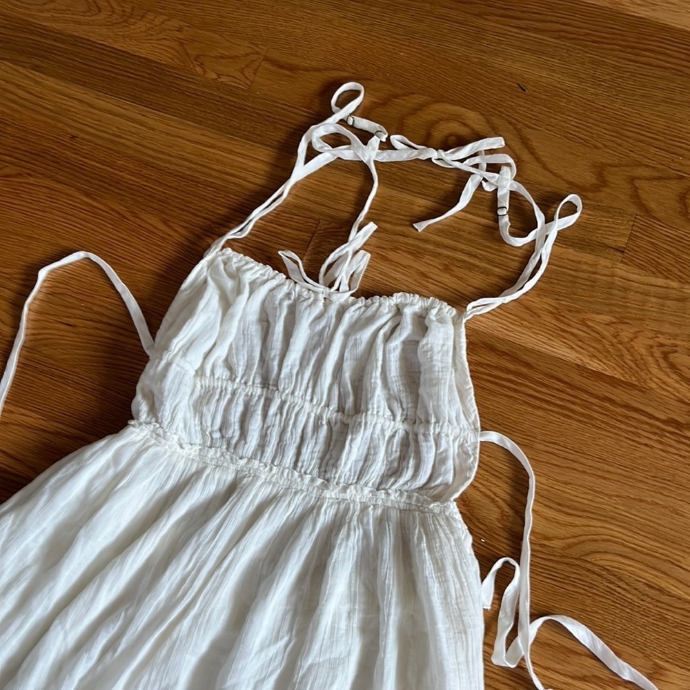 Free People Taking Sides Maxi Dress Size Medium NWT Ivory - Picture 7 of 16